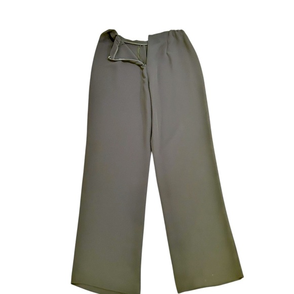 Vintage 1990’s Talbots 2 piece navy wide leg pantsuit faux wrap USA size 10 - Picture 8 of 10